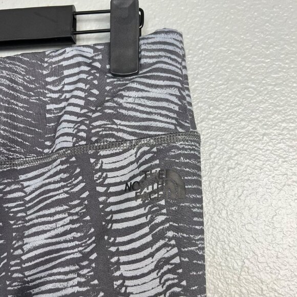 The North Face Low Rise Athletic Leggings w/ Interior Pocket Two Tone Gray Small - Picture 4 of 9